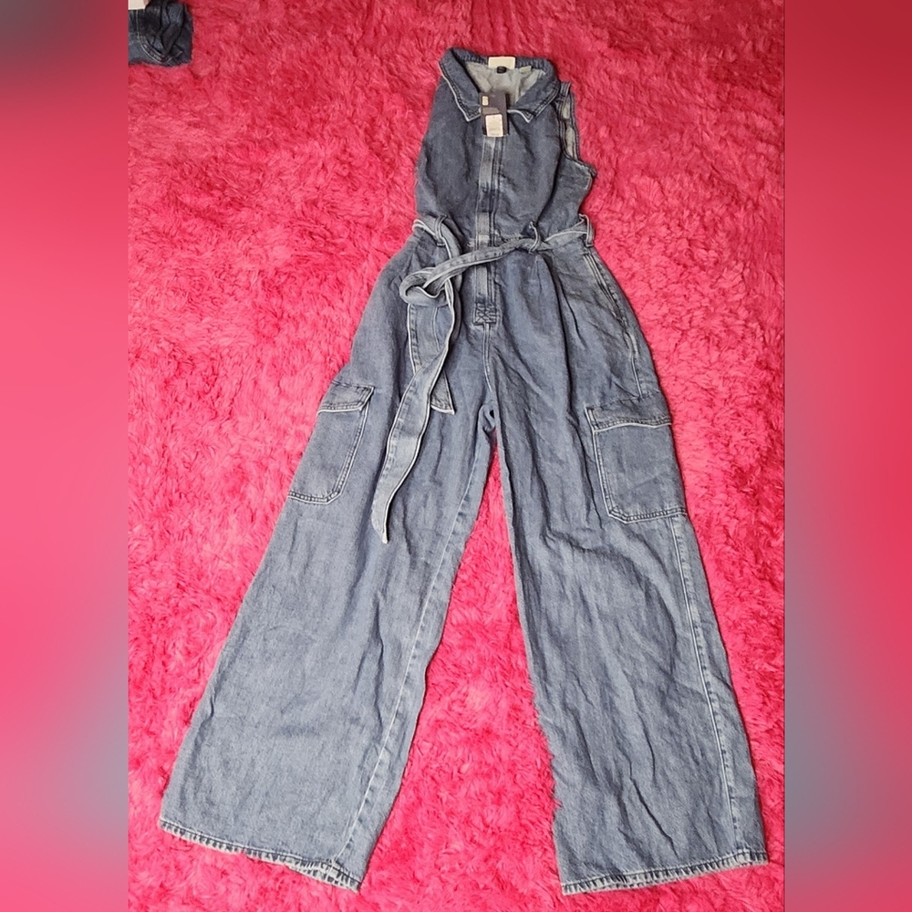 Jean jump suit